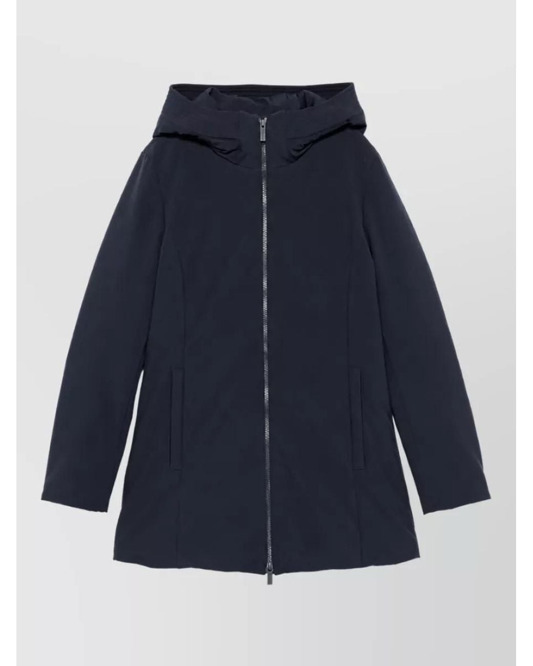 Woolrich Blue Down Hooded Slim-Fit Parka