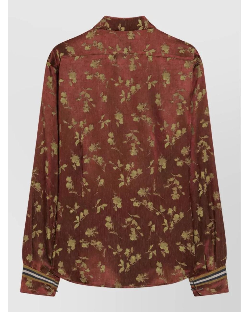 Dries Van Noten Brown Floral-Jacquard Regular-Fit Shirt