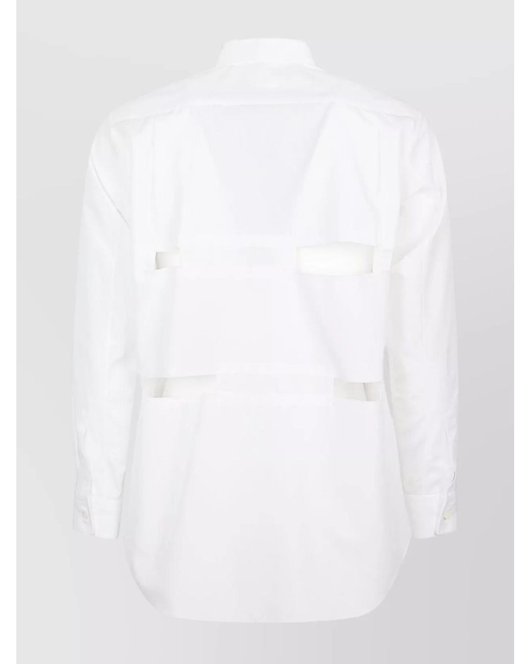 Comme des Garçons White Cotton Long-Sleeve Shirt for men
