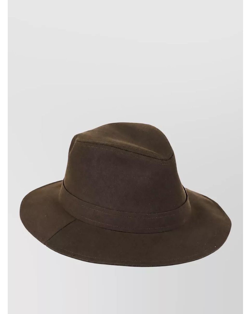 Barbour Brown Wax Fedora Hat