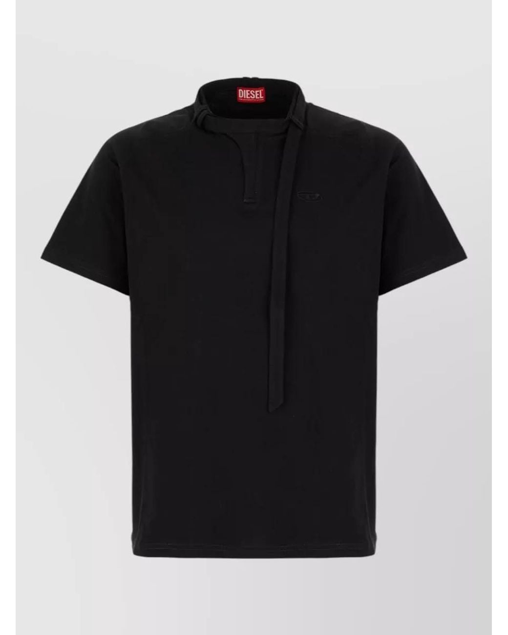 DIESEL Black Knot Detail Short-Sleeve T-Shirt for men