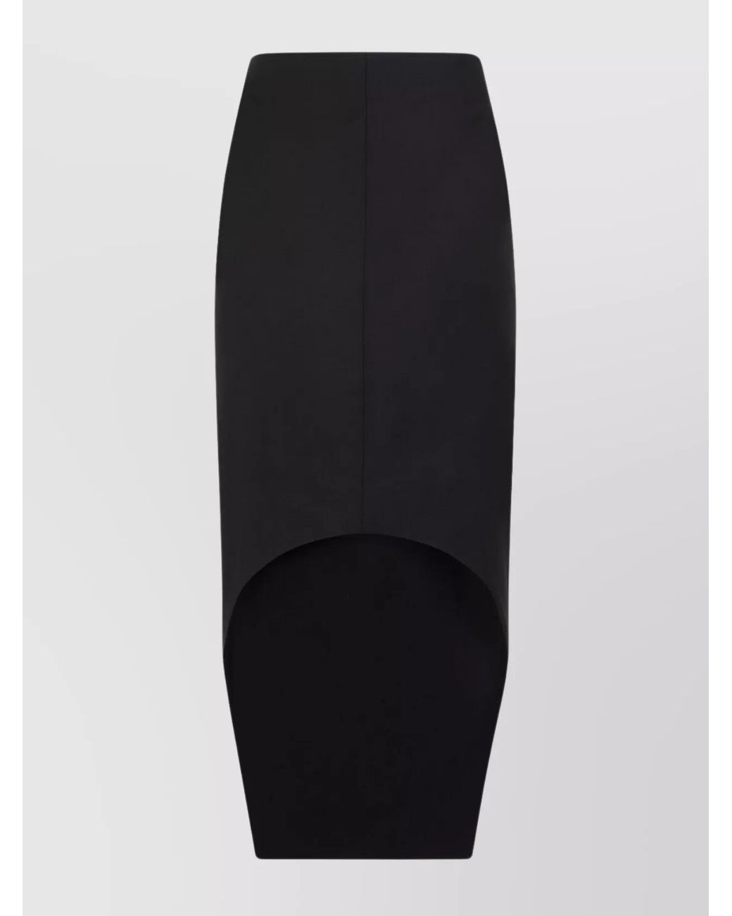 Givenchy Black Asymmetric Wool Pencil Skirt