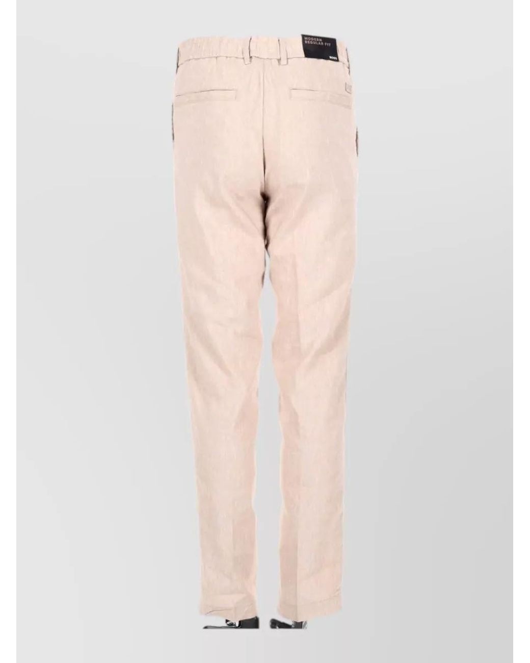 Boss Natural Slim-Fit Straight-Leg Trousers for men