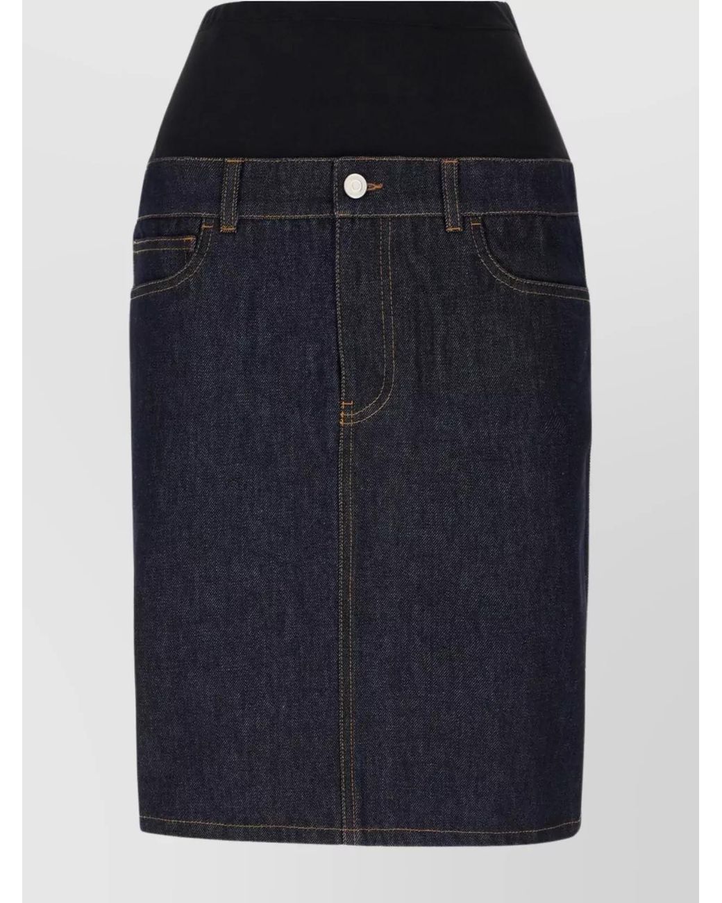Coperni Blue Denim Fitted Skirt