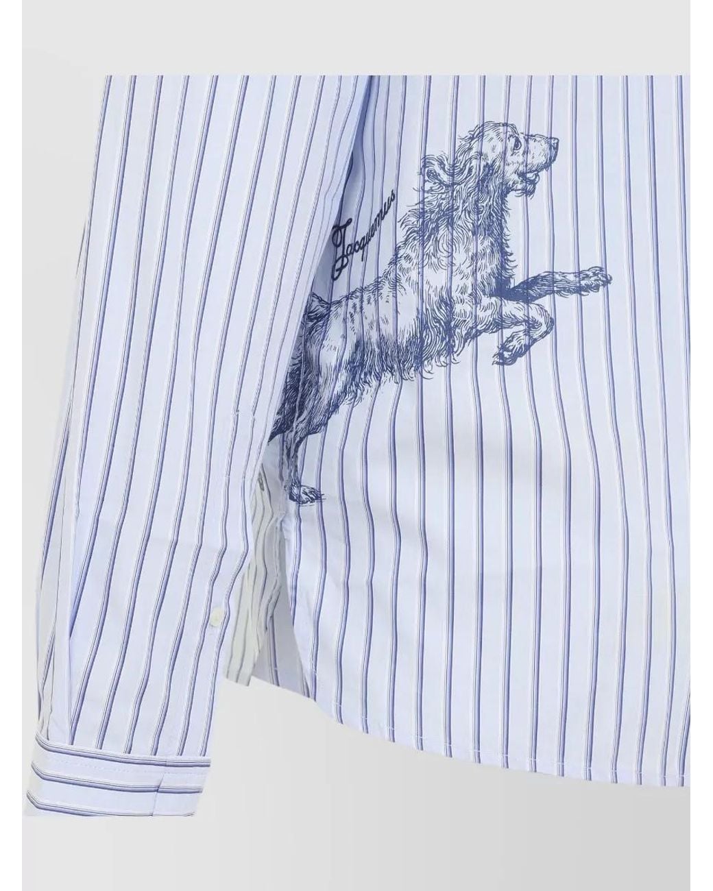 Jacquemus Blue Striped Long-Sleeve Shirt for men