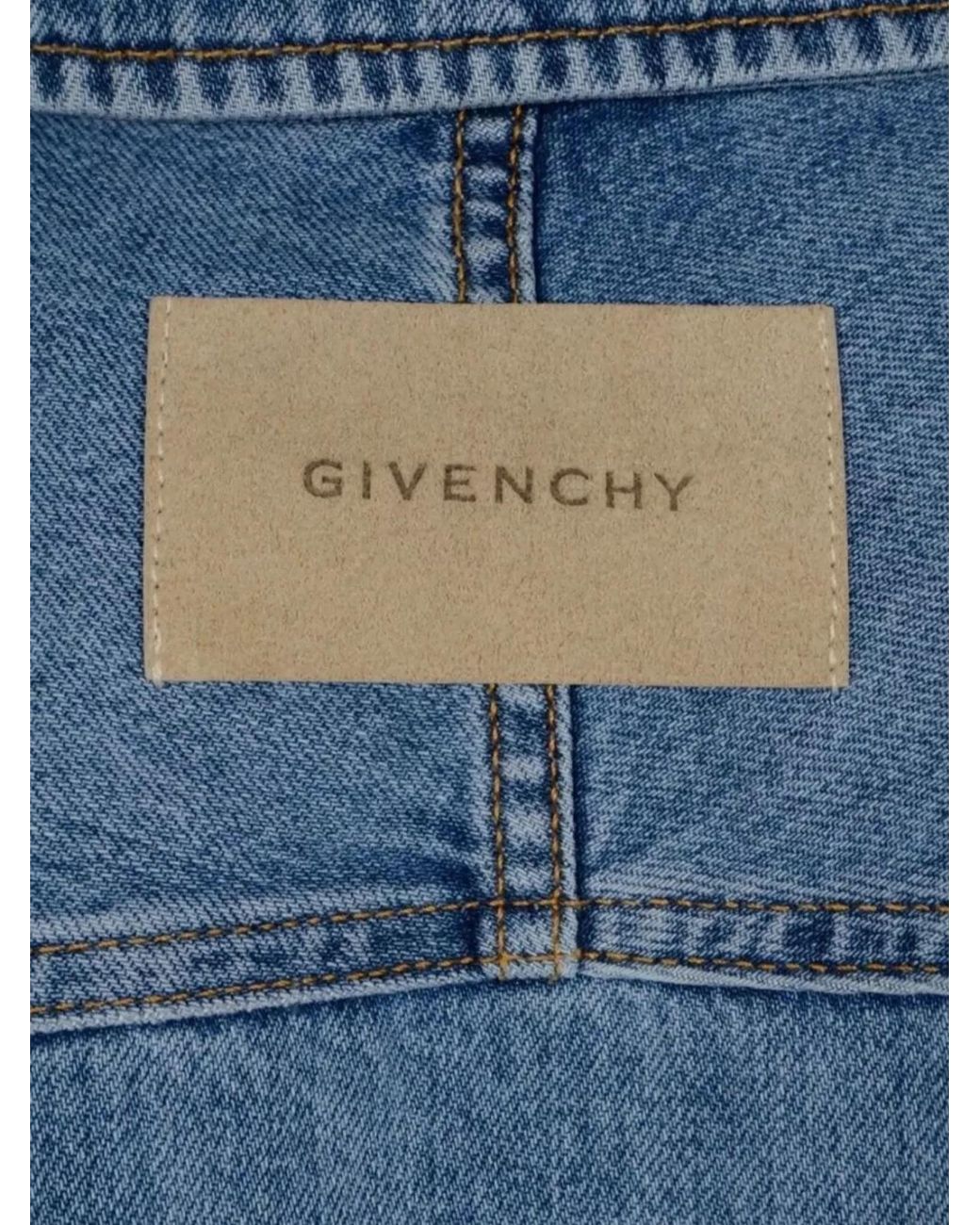 Givenchy Blue Denim Short Shirt