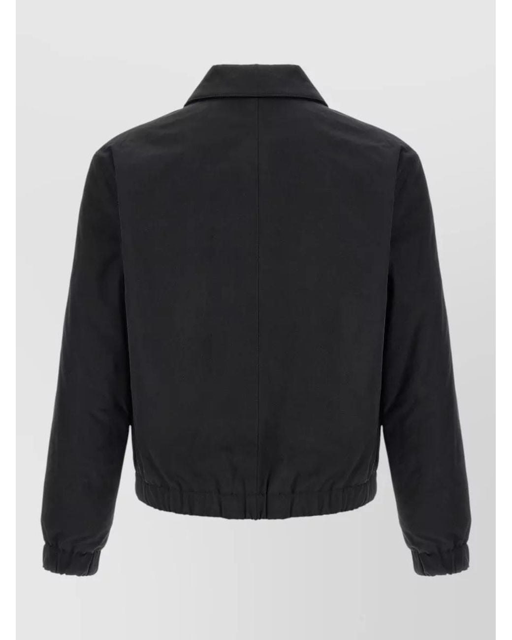 AMI Black Cotton Zip Jacket for men