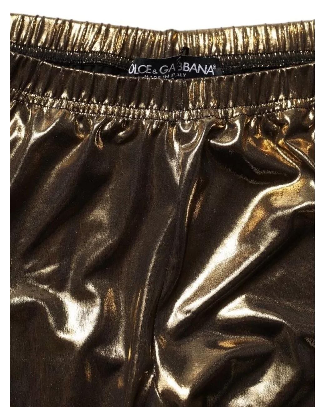 Dolce & Gabbana Black Metallic Leggings