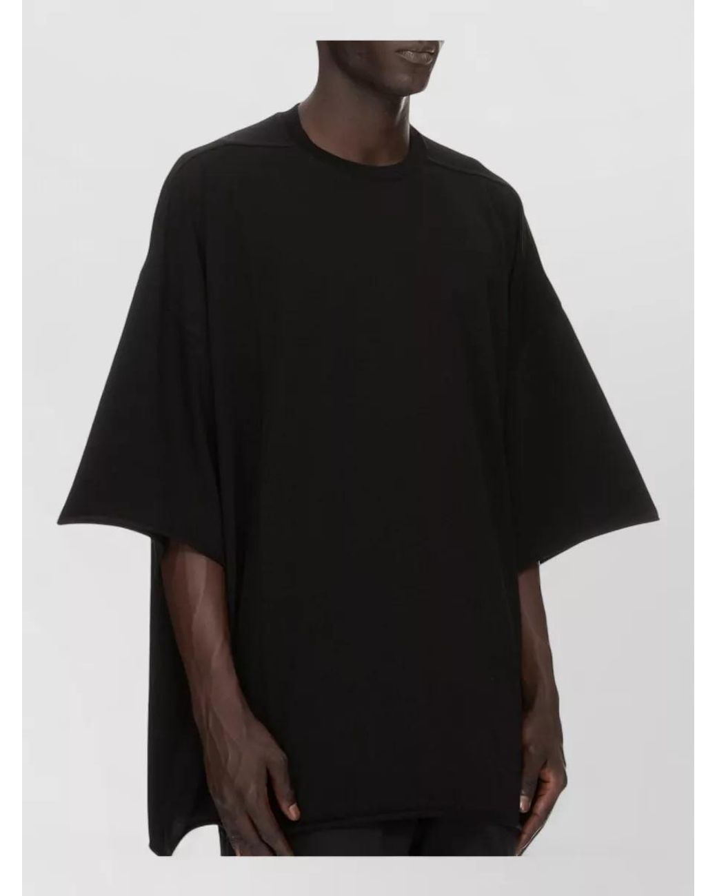 Rick Owens Black Oversized Cotton T-Shirt for men