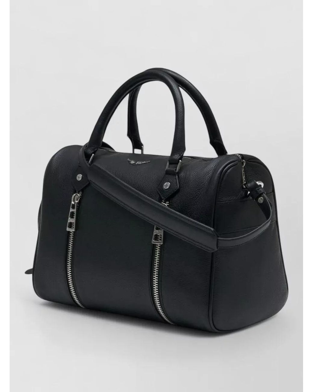 Zadig & Voltaire Black Medium Calfskin Shoulder Bag