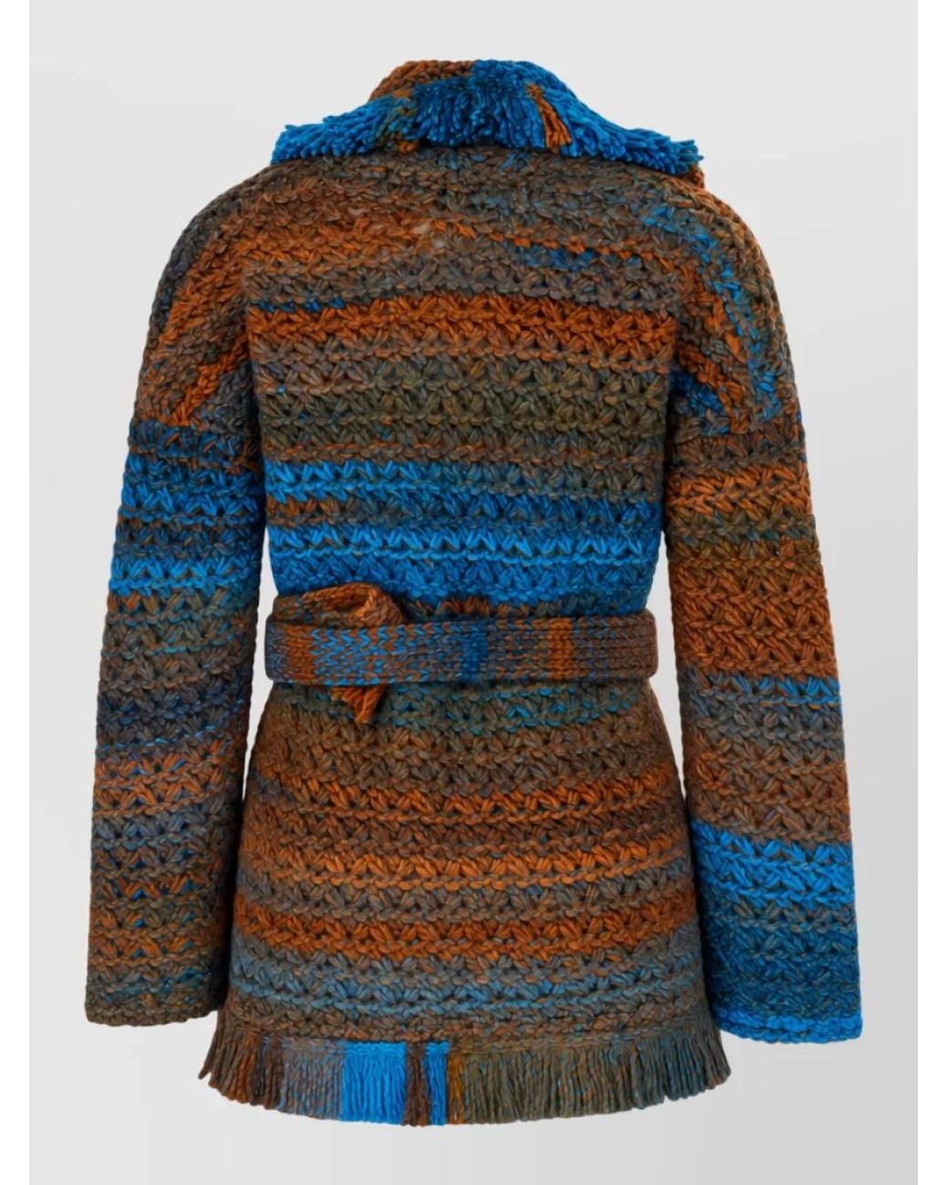 Alanui Blue Wool Coat
