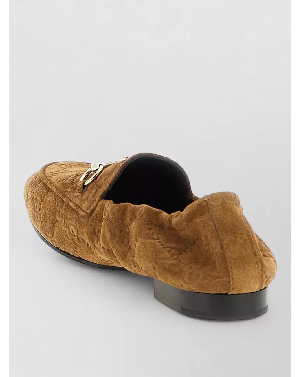 Gucci White Suede Loafers