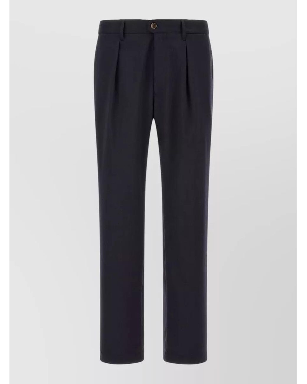 Incotex Blue Pleated Tailored Trousers for men