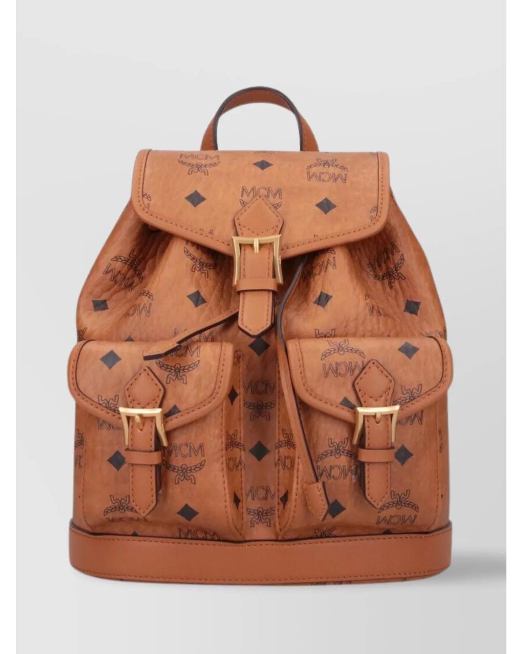 MCM Brown Aren Mini Backpack