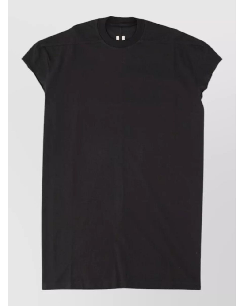 Rick Owens Black Cotton Jumbo Short-Sleeve T-Shirt for men