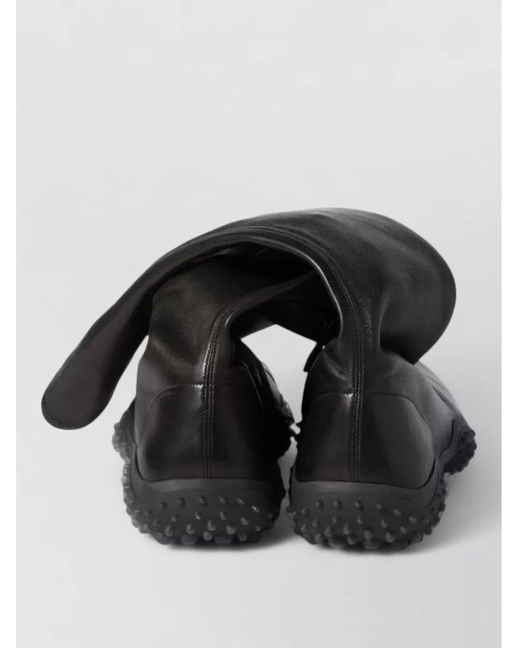 Miu Miu Black Leather Knee-High Boots
