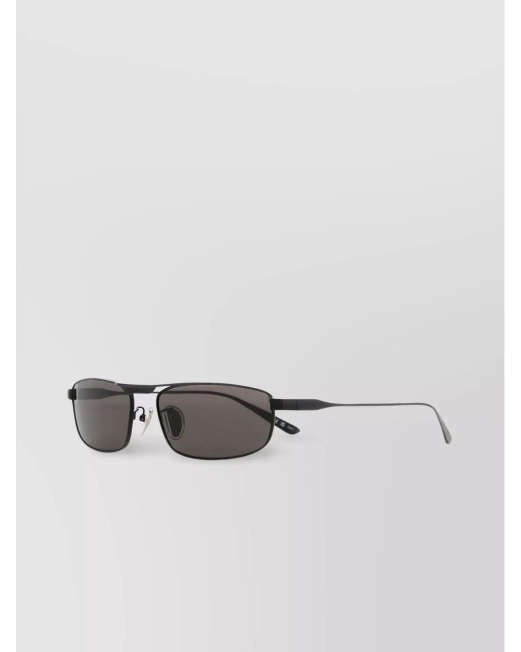 Balenciaga Gray Metal Rectangle Sunglasses