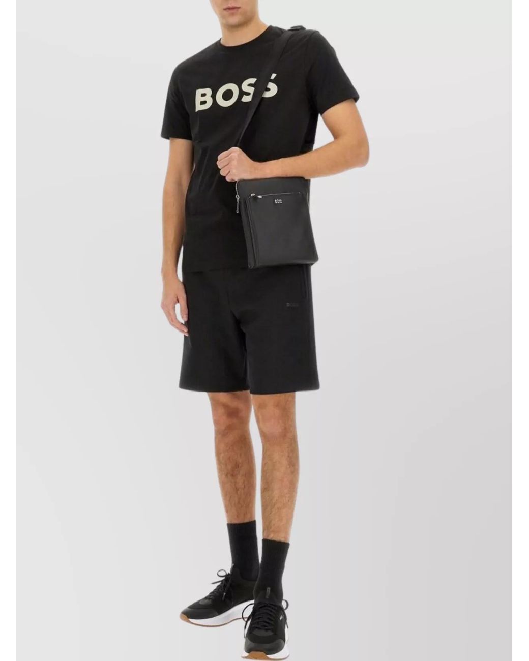Boss Black Jersey Chino Shorts for men
