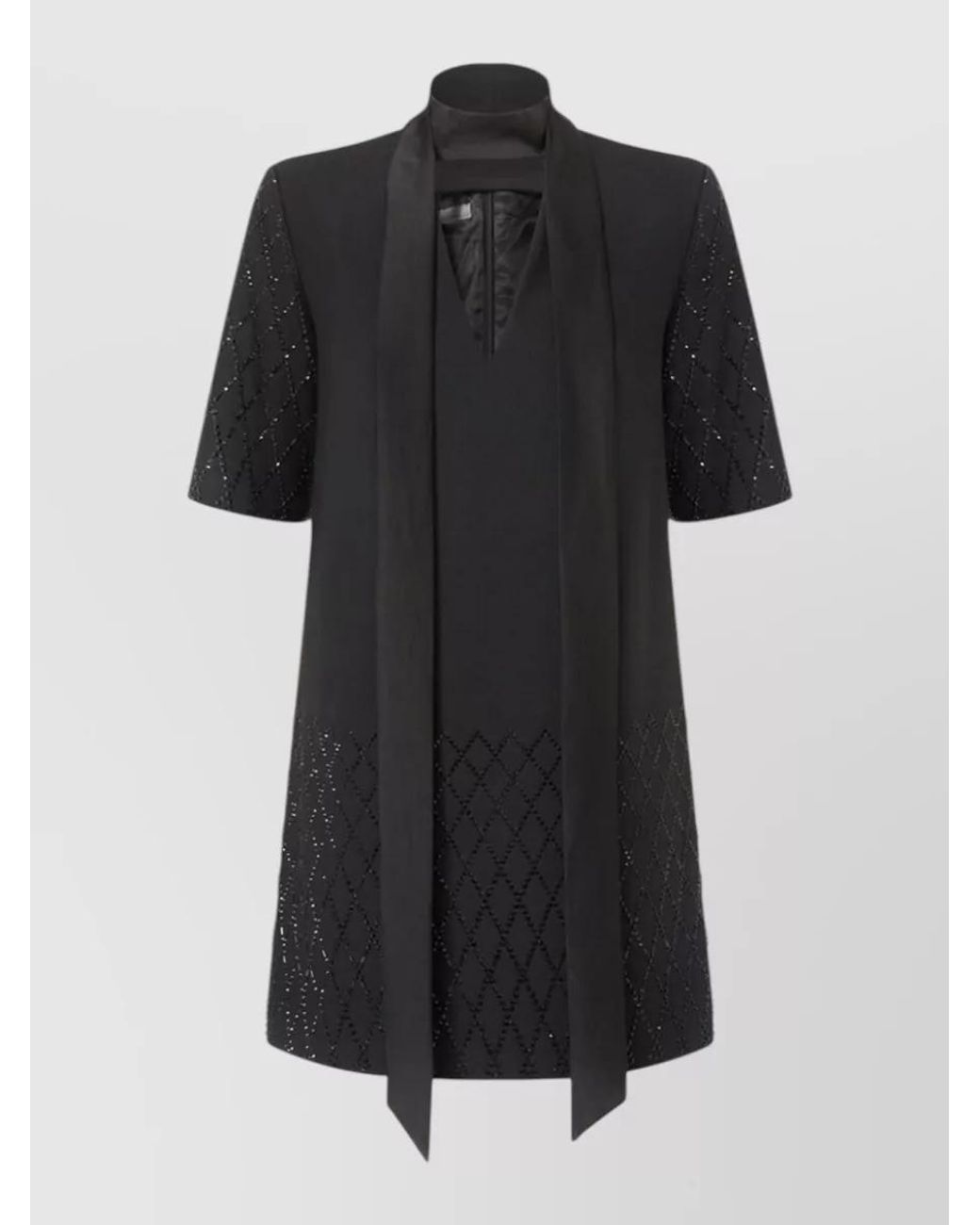 Pinko Black Rhinestone-Embellished T-Shirt Mini Dress