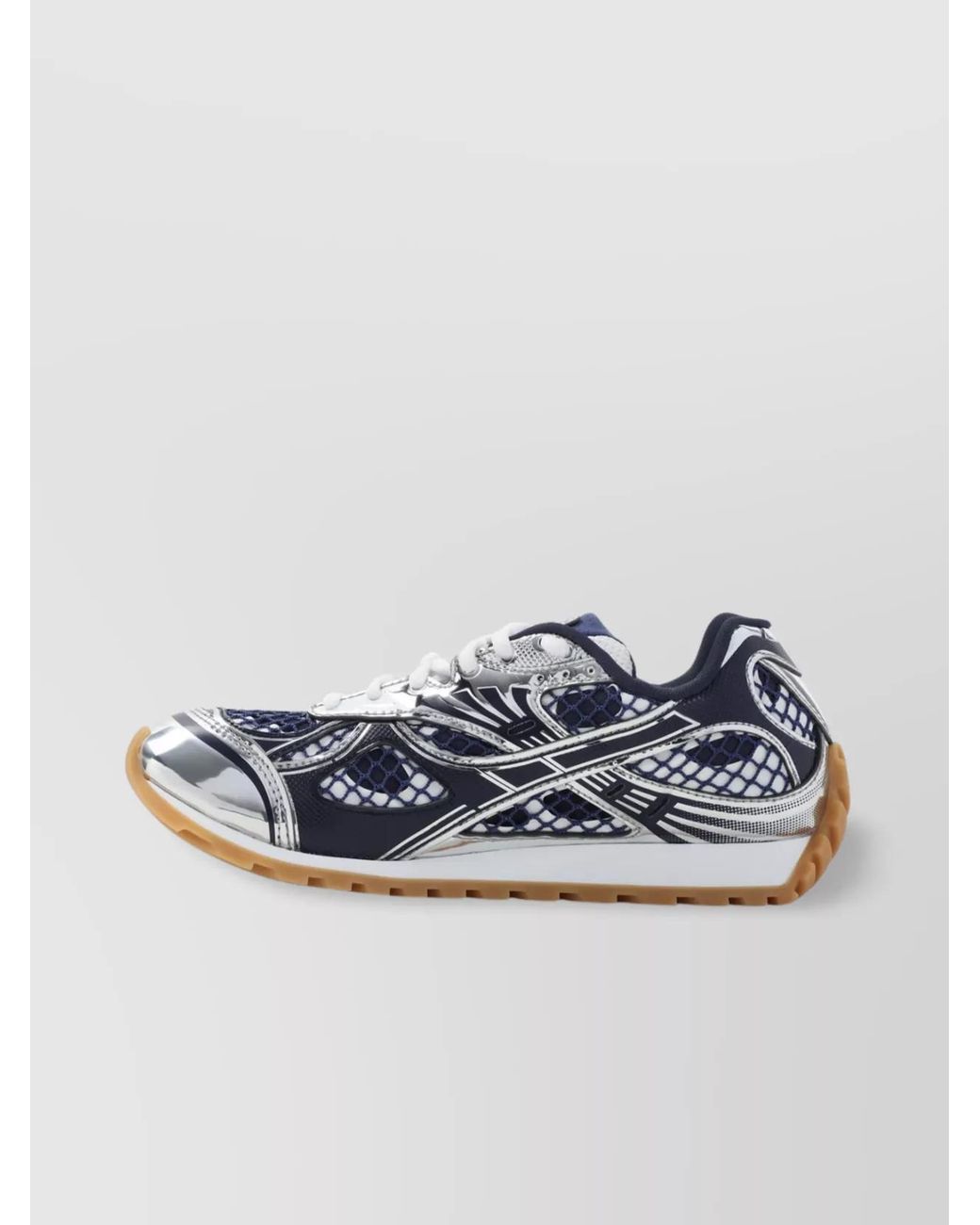 Bottega Veneta Blue Leather Orbit Low-Top Sneakers