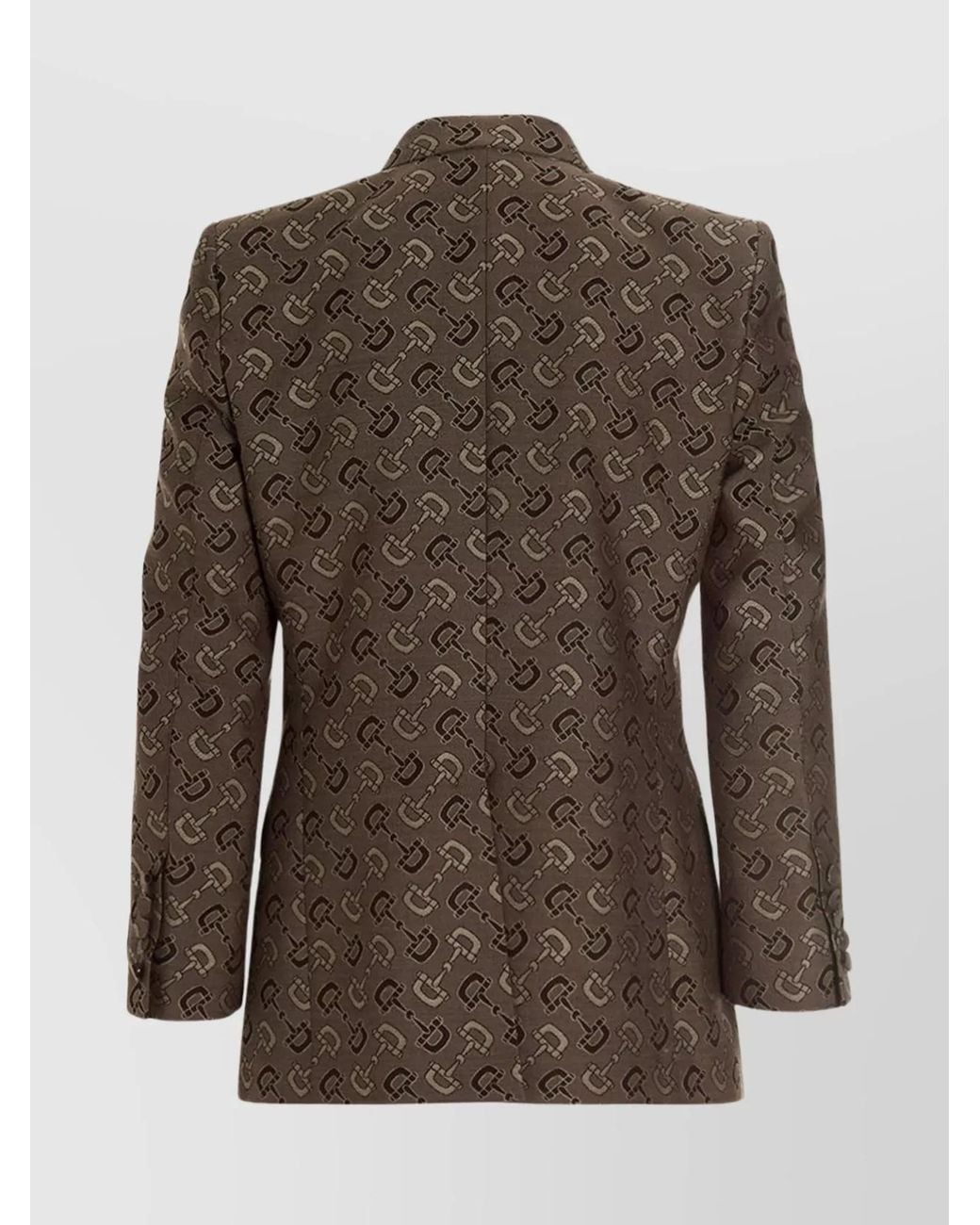 Gucci Brown Patterned Blazer for men