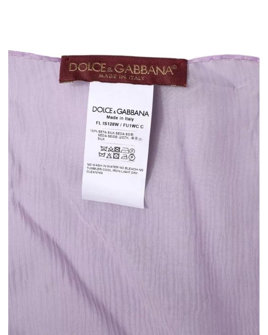 Dolce & Gabbana Purple Silk Rectangle Scarf