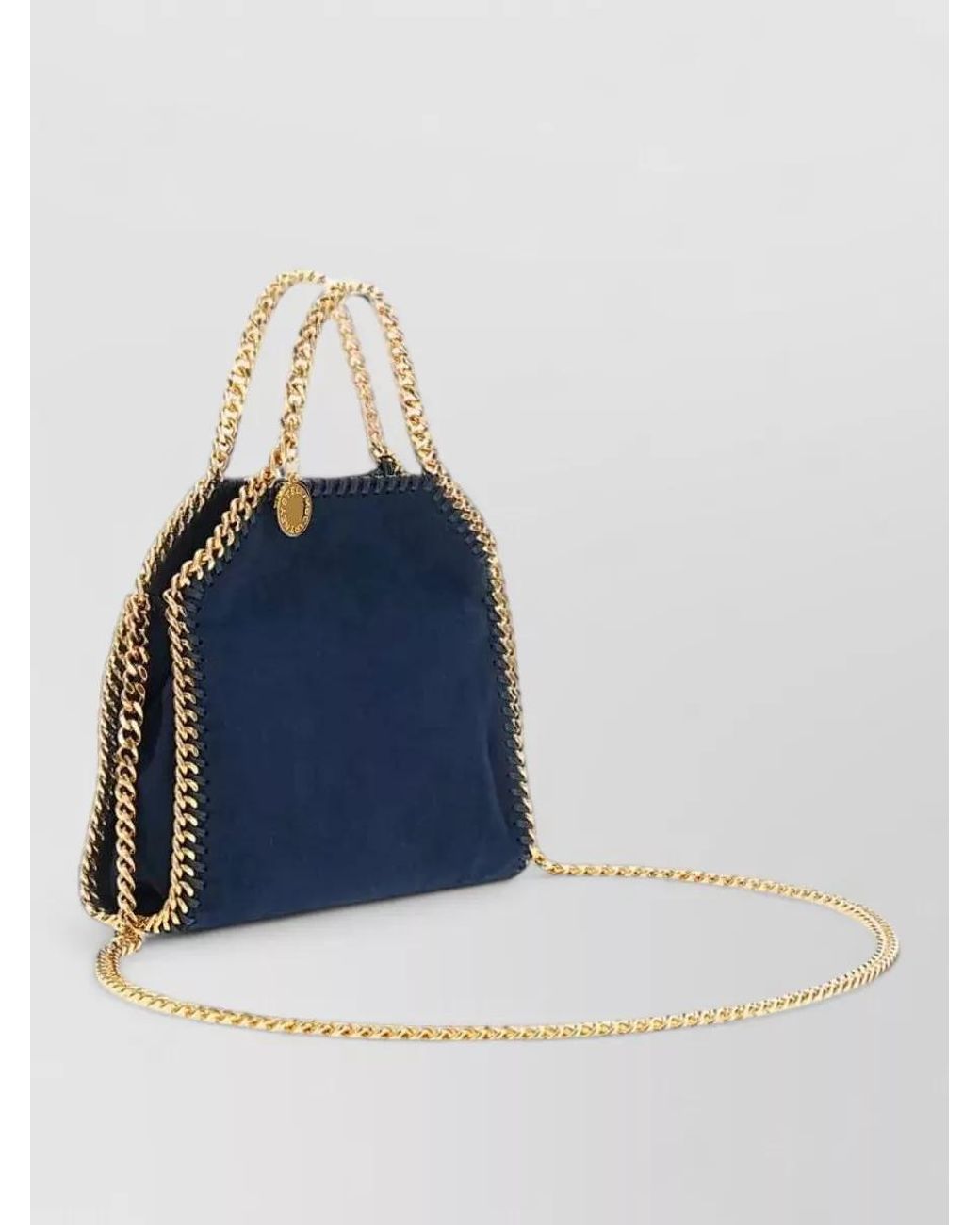 Stella McCartney Blue Falabella Tiny Alter Suede Cross-Body Bag