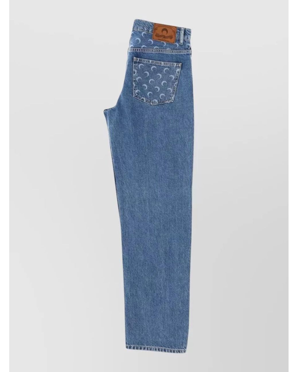 MARINE SERRE Blue Denim Straight-Leg Jeans for men