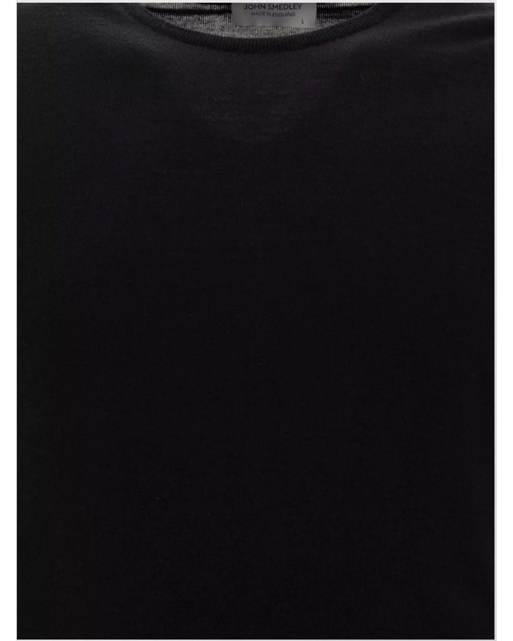 John Smedley Black Merino Wool Fine-Knit Crew-Neck Jumper for men