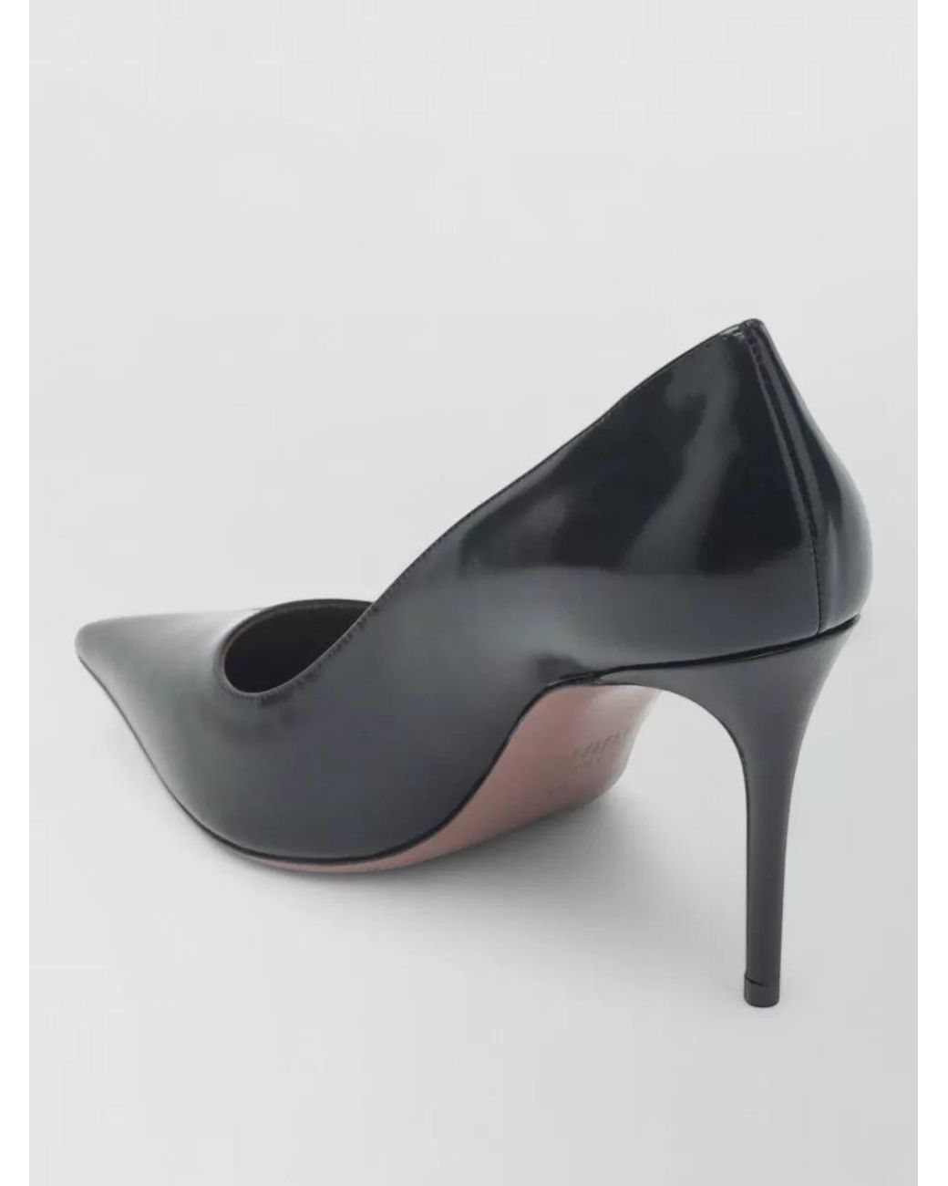 Paris Texas Brown Pointed Toe Pumps Glossy Finish Design