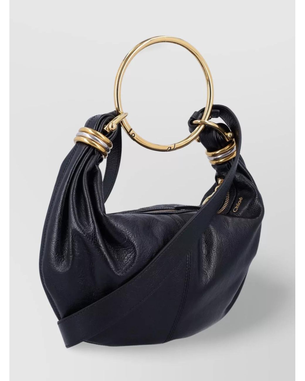 Chloé Blue Bracelet Bag Small Leather Hobo Bag