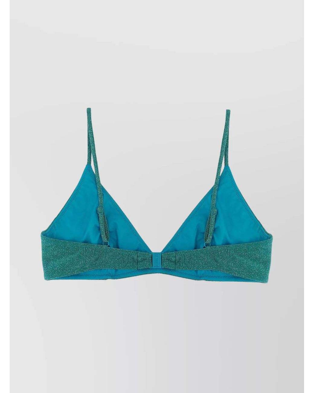 Mc2 Saint Barth Green Lurex Triangle Bikini Top