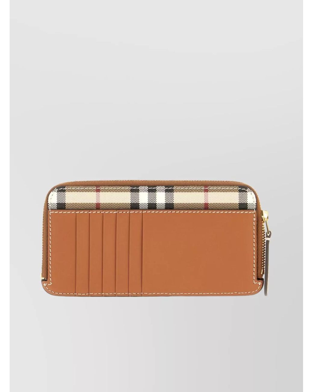 Burberry Natural Checkered Pattern Wallets And Cardholders