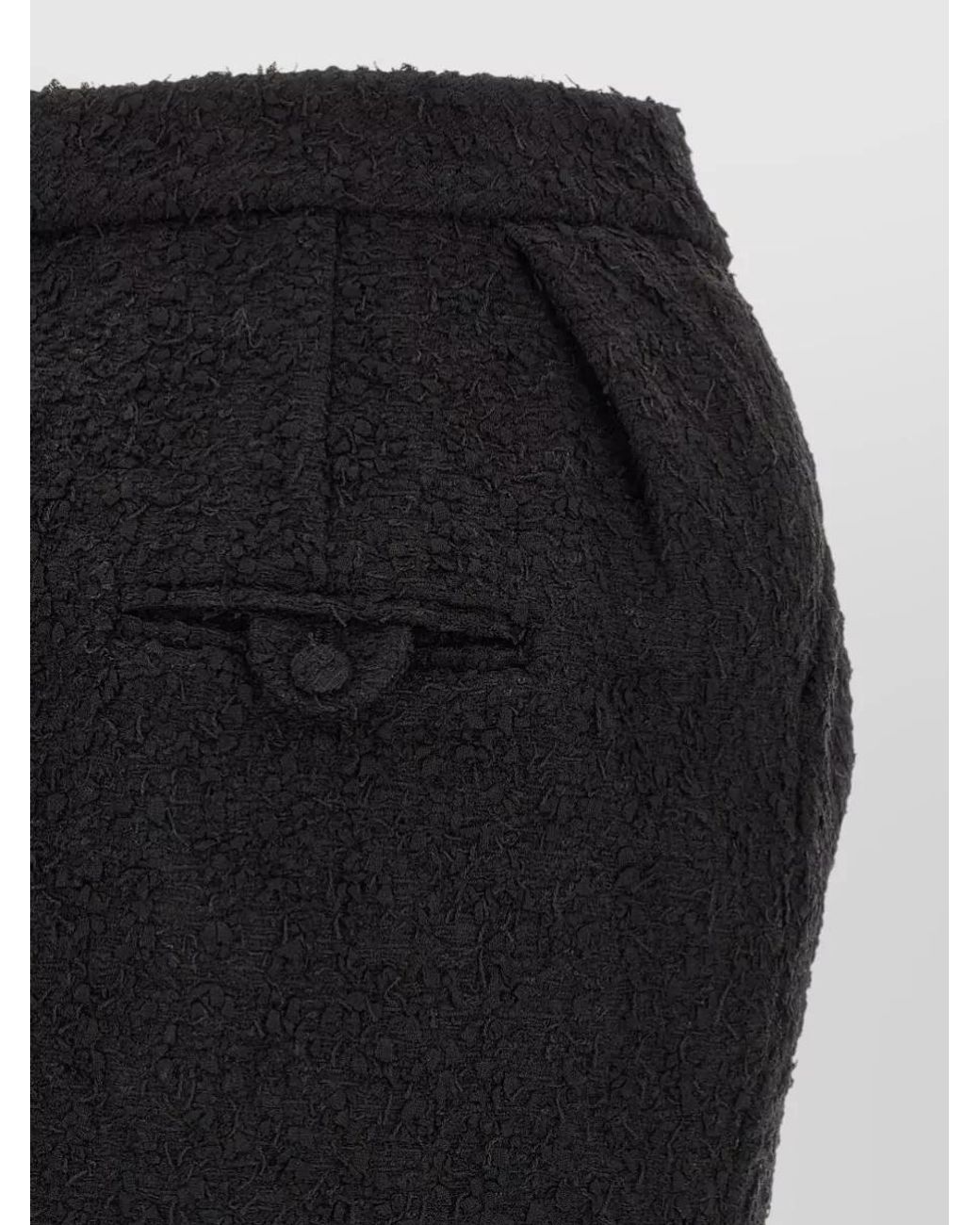 Magda Butrym Black Bouclé High-Rise Mini Skirt