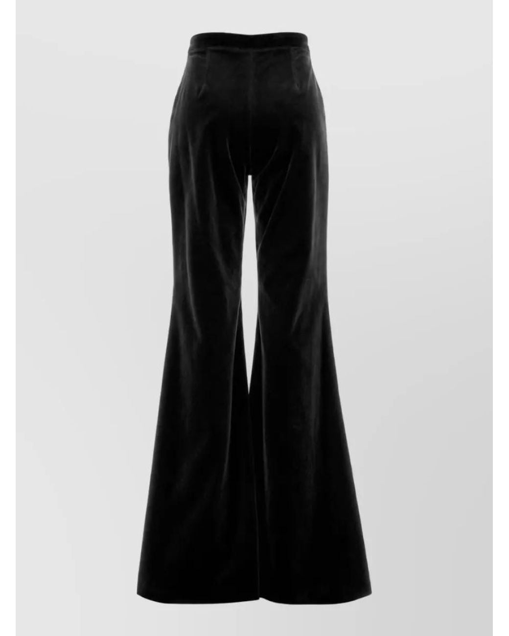 Costarellos Black Velvet Flared Trousers