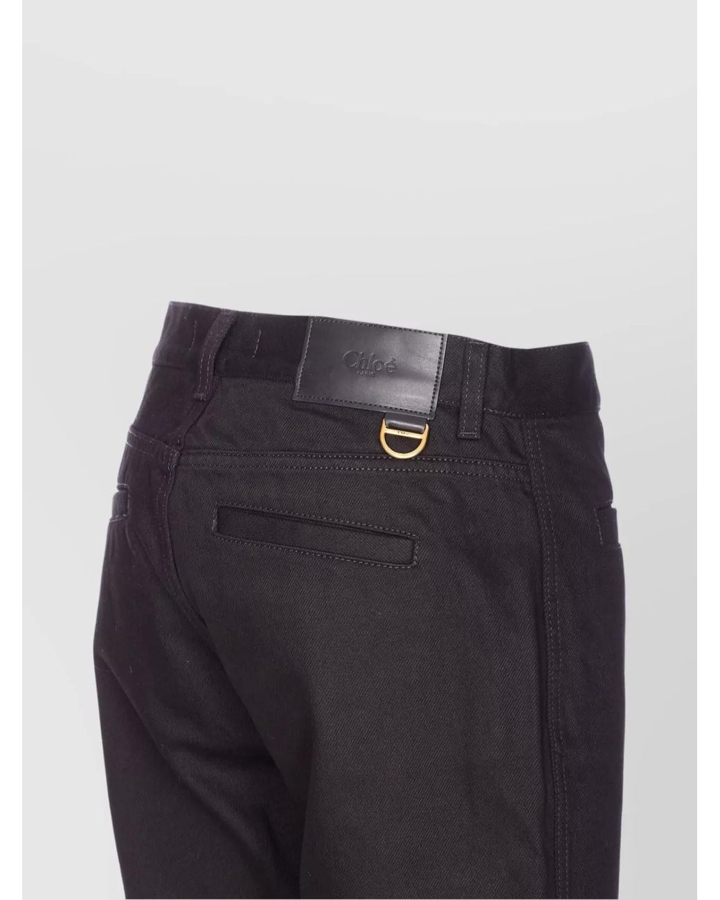 Chloé Blue Cotton Straight-Leg Jeans