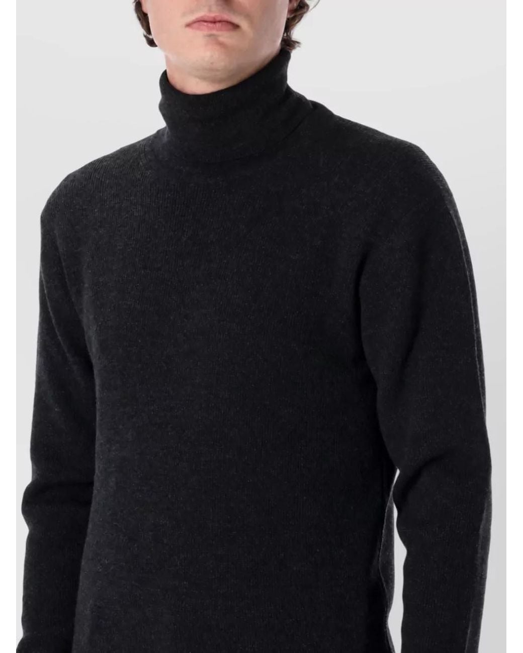 Lemaire Blue Wool Turtleneck Fine-Knit Sweater for men