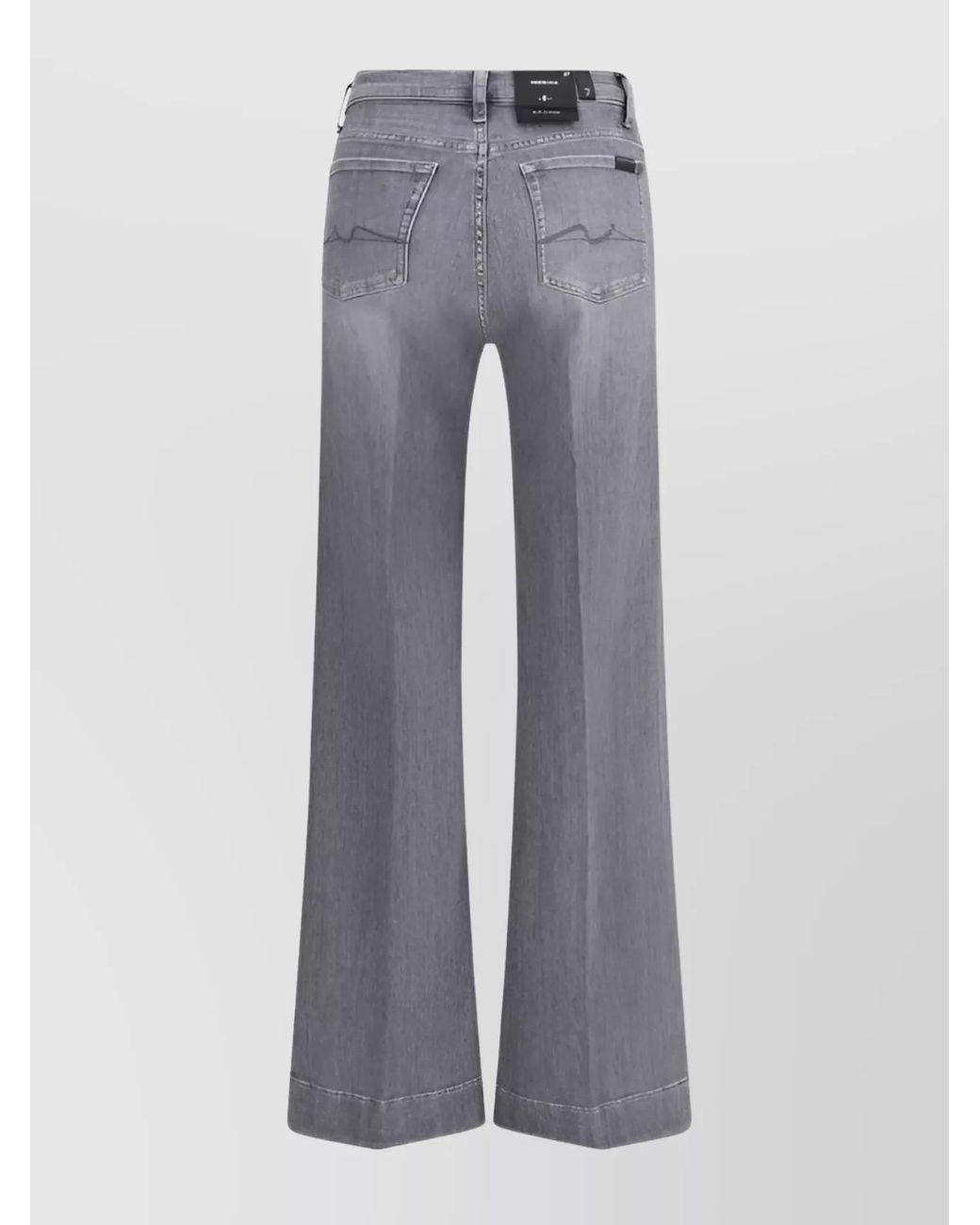 7 For All Mankind Gray Denim Mid-Rise Bootcut Jeans