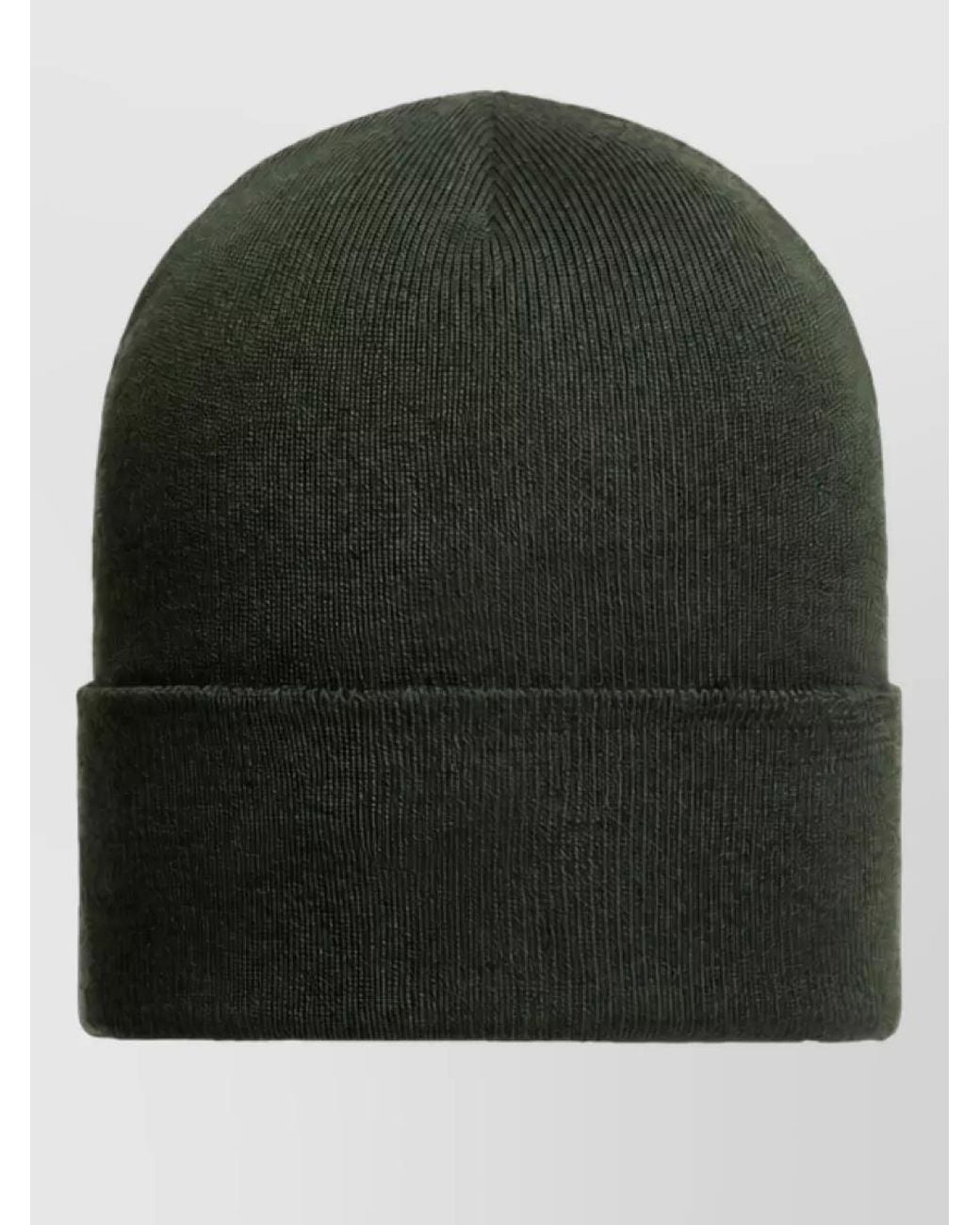 Moncler Green Ribbed Wool Beanie for men
