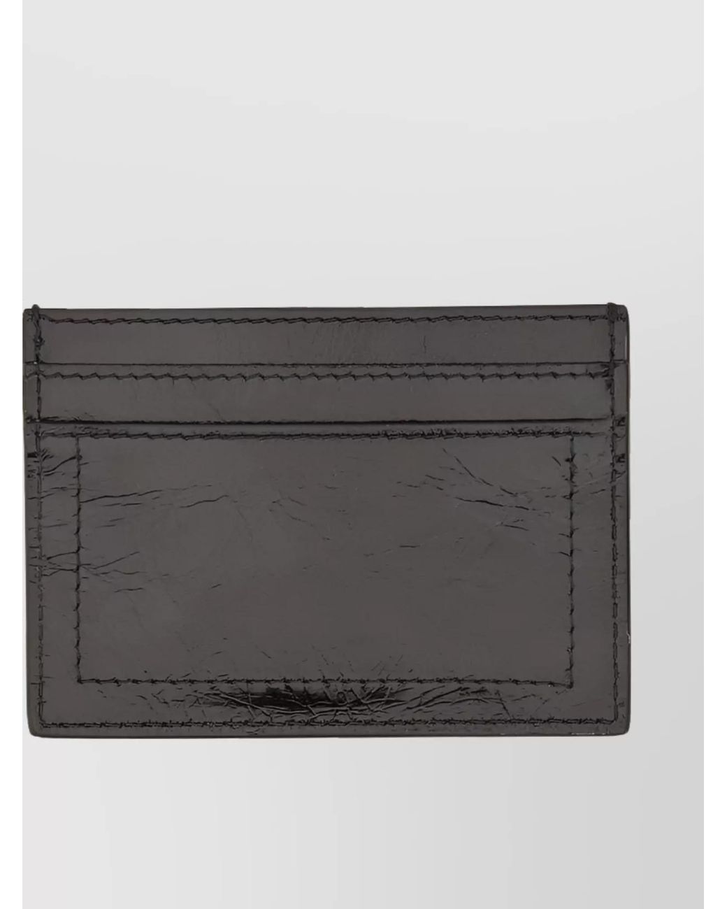 Moschino Gray Leather Card Holder