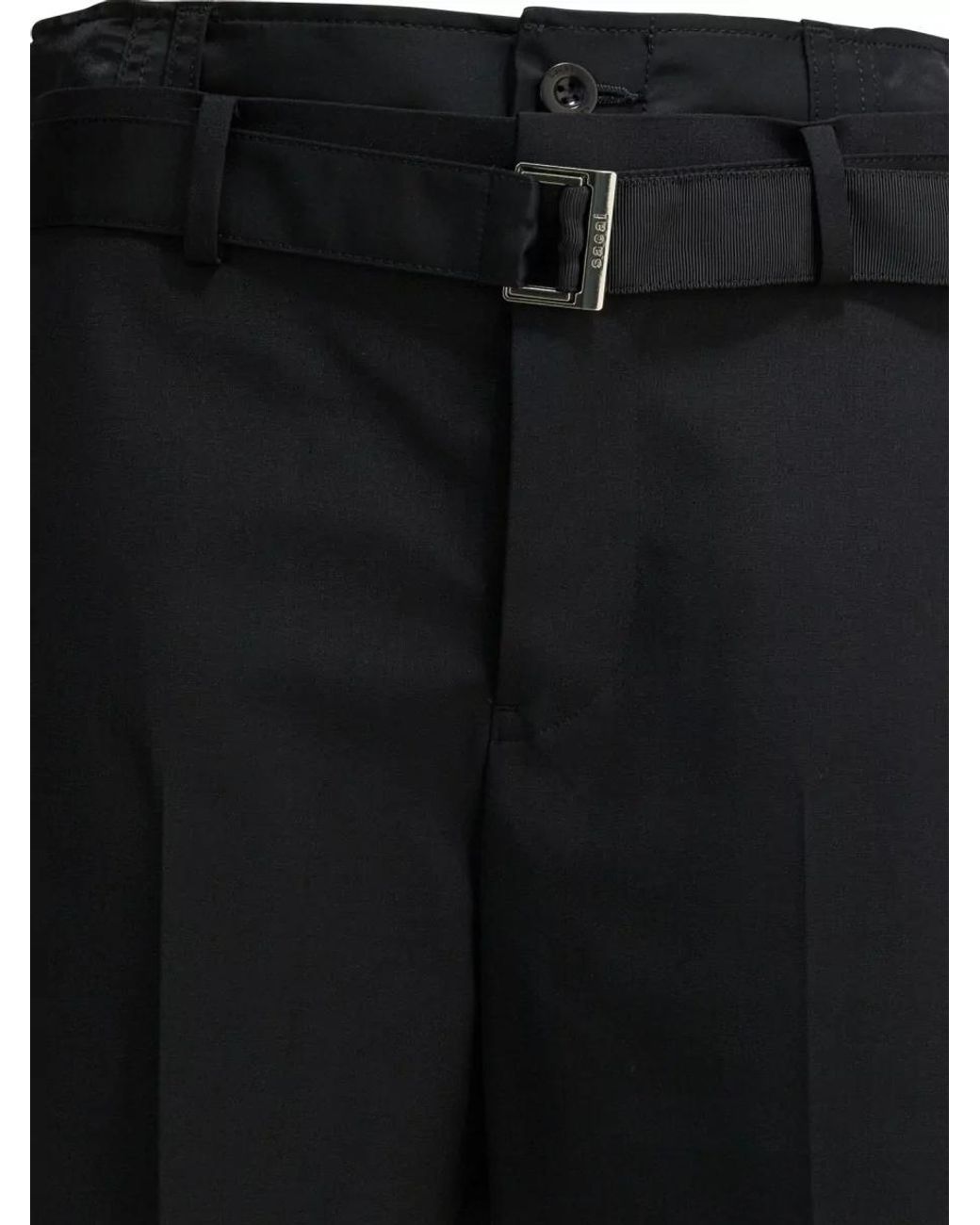 Sacai Black Tailored Shorts
