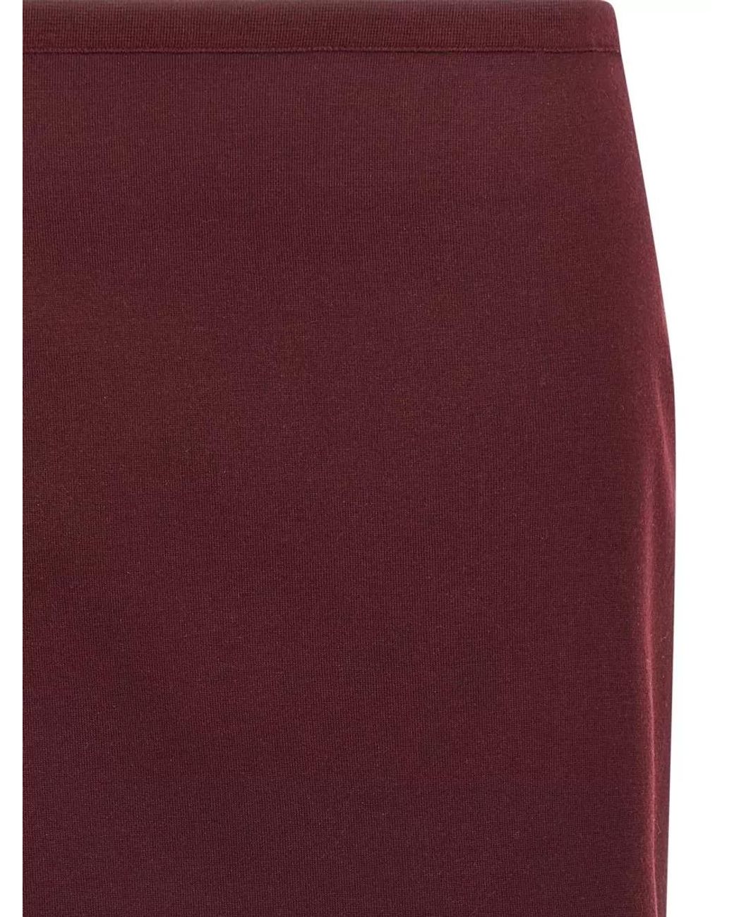 Miu Miu Purple Virgin Wool Asymmetric Midi Pencil Skirt