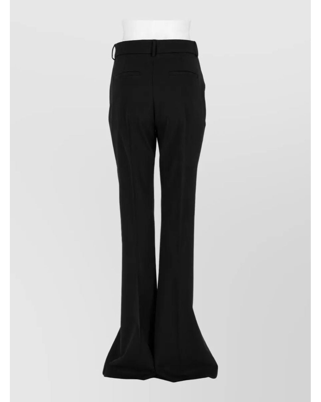 Sportmax Black Wool Flared Trousers