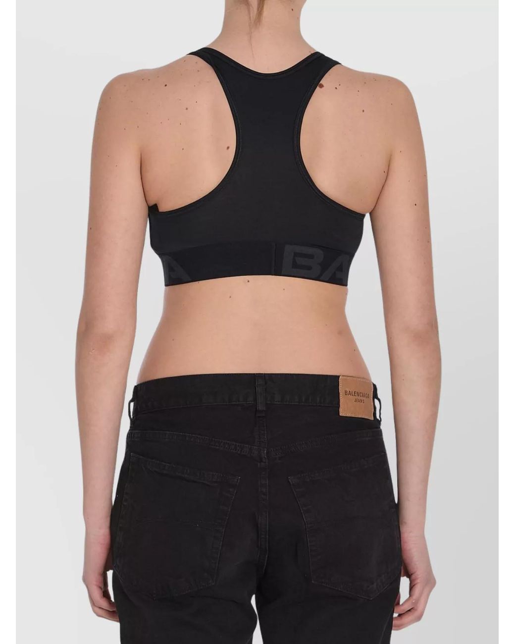 Balenciaga Gray Technical Jersey Tight-Fit Sleeveless Racerback Top