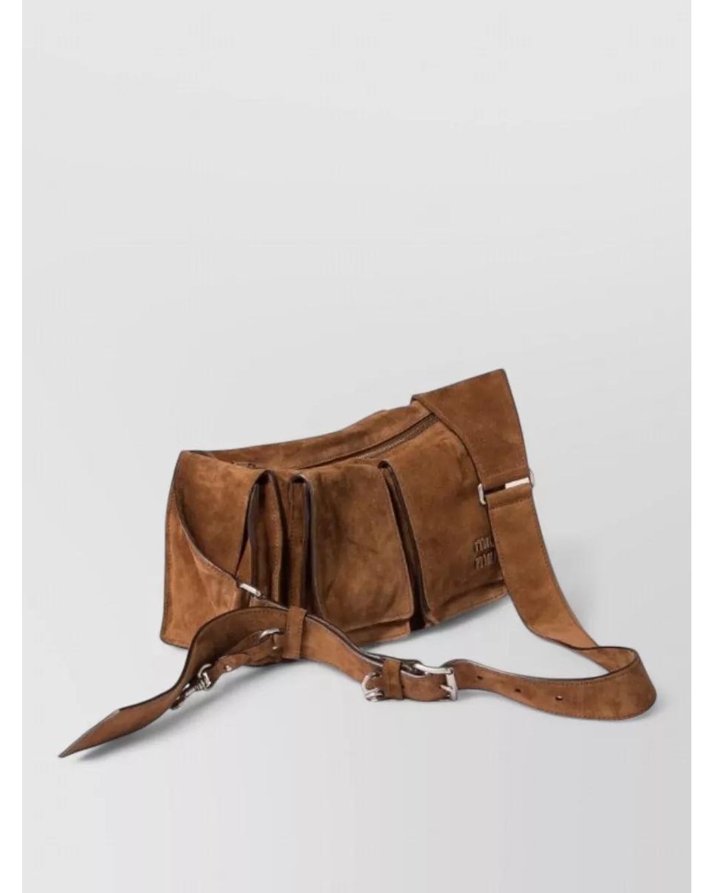 Miu Miu Brown Na Na Calf Leather Shoulder Bag