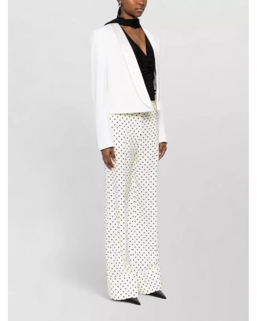 Tom Ford White Wool Tuxedo Blazer