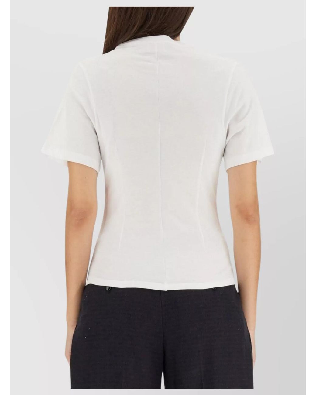 Isabel Marant White Cotton Trompe-L'Œil Bustier-Effect Short-Sleeve T-Shirt