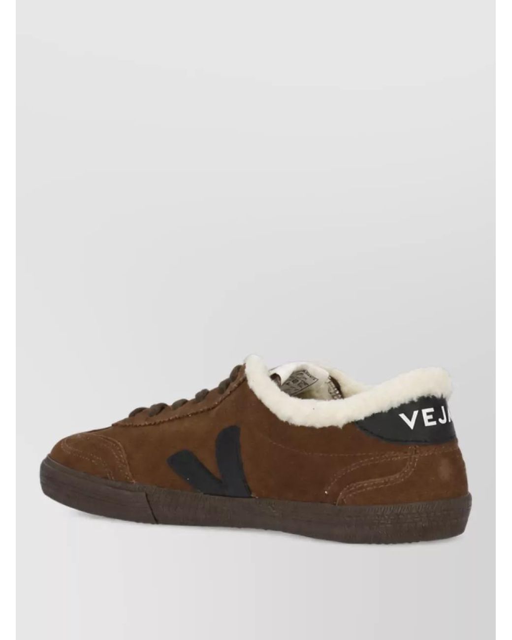 Veja Brown Leather Low-Top Sneakers