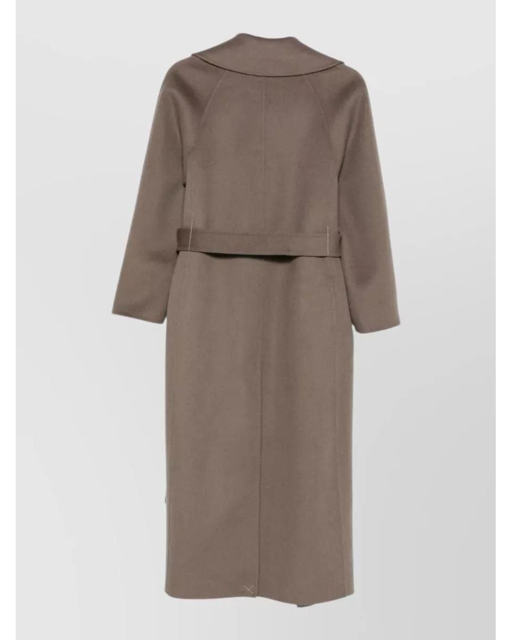 Paltò Brown Belted Single Breasted Coat