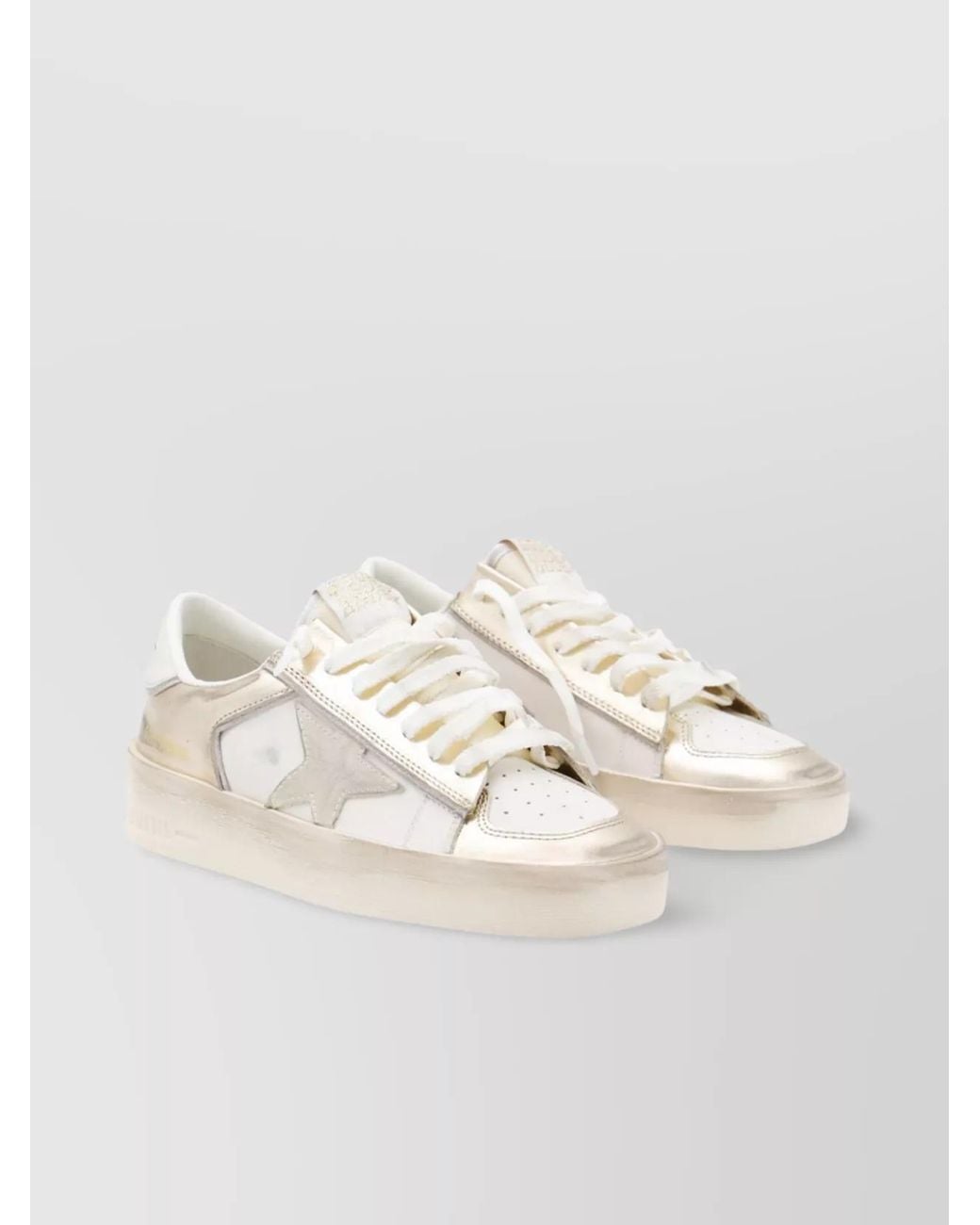 Golden Goose Deluxe Brand White Leather Low-Top Sneakers